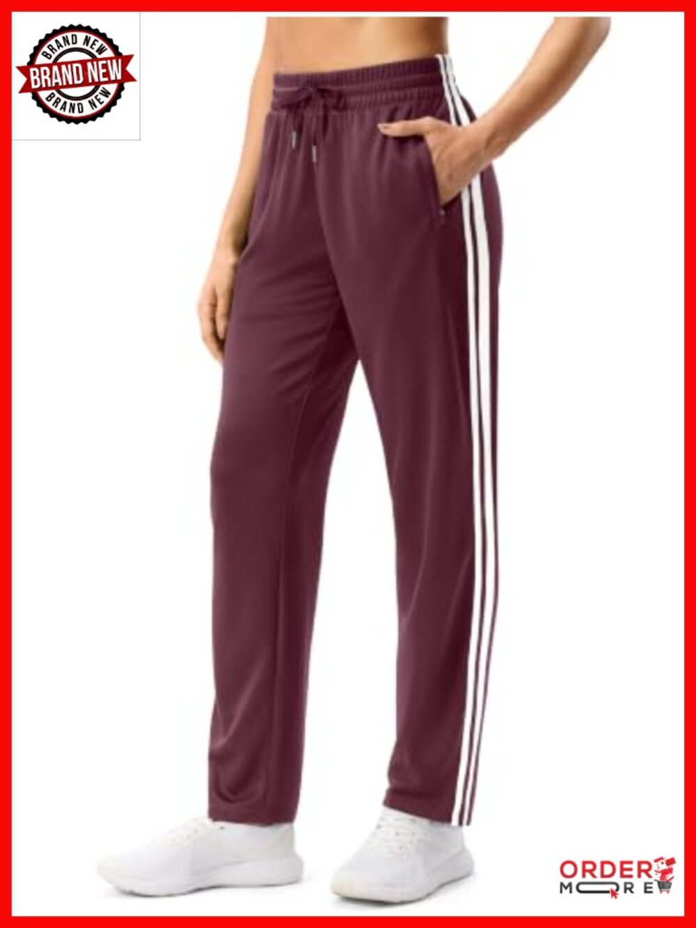 G Gradual Women's Track Pants 2 Zipper Pockets Athletic Tapered Leg
